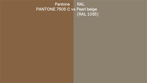 Pantone C Vs Ral Pearl Beige Ral Side By Side Comparison