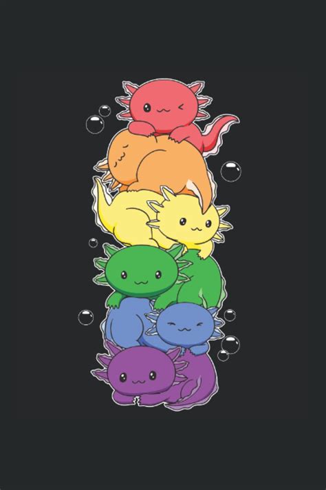 Buy Kawaii Axolotl Pile Gay Pride Rainbow Lgbtq X For Genderqueer