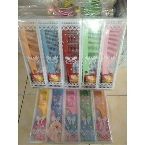 Jual Souvenir Pernikahan Sisir Besar Lobang Kemasan Mika Motif Bonus