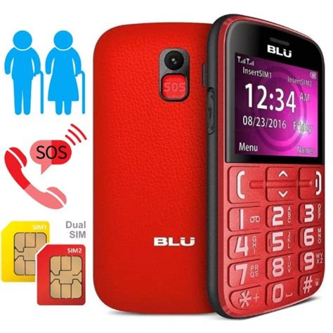 Celular Blu Joy para Idoso Tecla SOS discagem Rápida Tecla Grande Dual