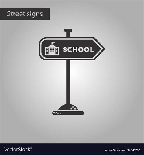 Black And White Style Icon School Sign Royalty Free Vector