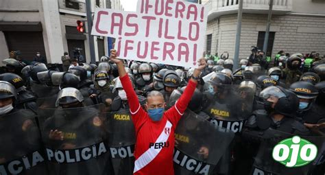 Polic A Nacional Sobre Marcha Nacional Contra Pedro Castillo Protesta