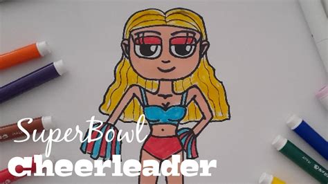 How To Draw A Nfl Superbowl Cheerleader Drawing Youtube