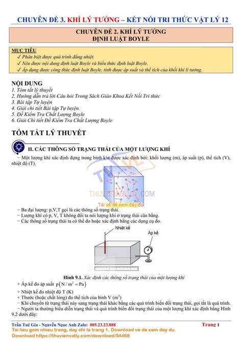 [pdf] Nhiệt Hóa Hơi Riêng Lý Thuyết Và Bài Tập Trọng Tâm Chương 1