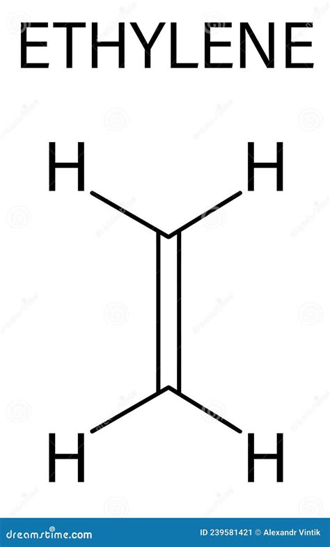 Ethylene or Ethene Molecule. Used in Production of Polyethylene but ...