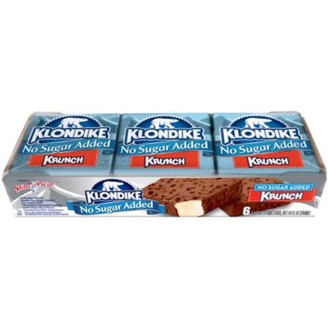 Klondike No Sugar Added Krunch Frozen Dairy Dessert Bars 6 Ct 4 Fl