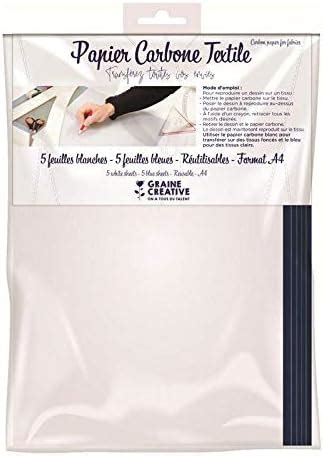 Papier Carbone Bleu Et Blanc Pour Textile A Feuilles Amazon Fr