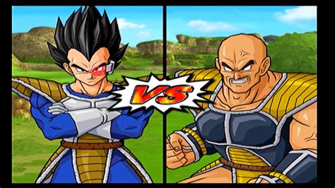 Dbzbt Vegeta Scouter Vs Nappa Youtube