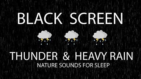 Thunder And Rain Sounds For Sleeping Black Screen Sleep And