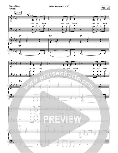 Jehovah Sheet Music PDF (Elevation Worship / Chris Brown) - PraiseCharts