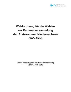 Ausfüllbar Online Wahlordnung fr Wahlen zu den Vorstnden der