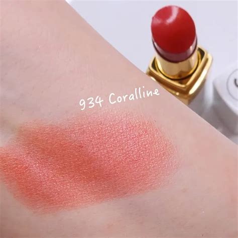 Son Dưỡng Chanel Rouge Coco Baume 934 Coralline Màu Hồng Cam San Hô