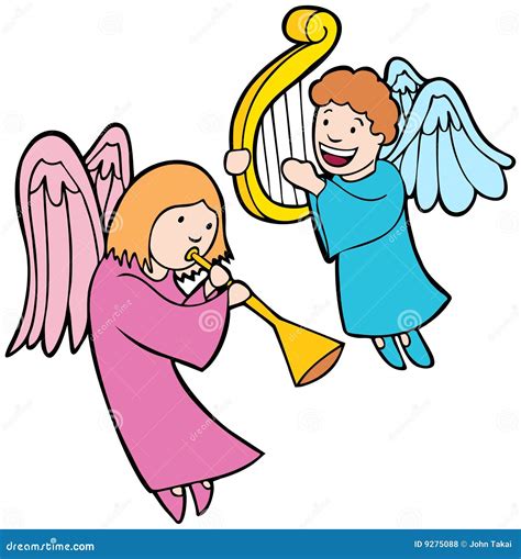 Angels Playing Instruments Royalty Free Stock Photos Image 9275088