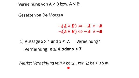 Aussagenlogik Beispiel Zu Den Gesetzen Von De Morgan Youtube