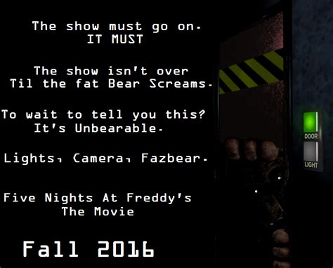 Fanmade Fnaf Movie teaser. (Credit To /u/ConstaChugga For The Freddy ...