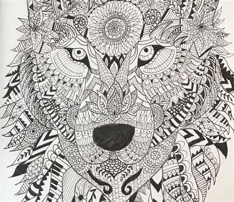 Mandala De Loup Coloriage Mandala Loup Difficile Complexe Beau Loup