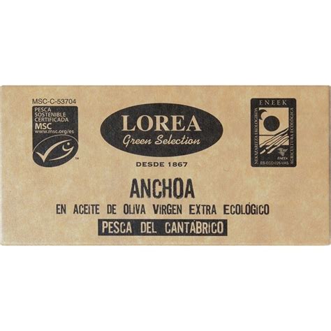 Lorea Filetes De Anchoa Del Cant Brico En Aceite De Oliva Virgen Extra