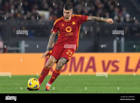 Rome Lazio Th Mar Gianluca Mancini Of As Roma During The