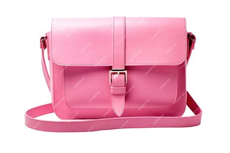Premium Photo Pink Messenger Bag On White Background