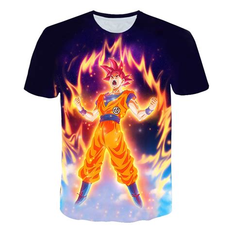 Super Saiyan 3d Print T Shirt Anime Dragon Ball Z Goku Summer Fashion Tee Tops Menboy Master