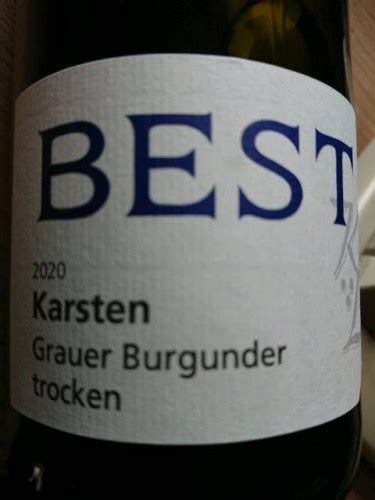 Karl Friedrich Best Karsten Grauer Burgunder Trocken Vivino US