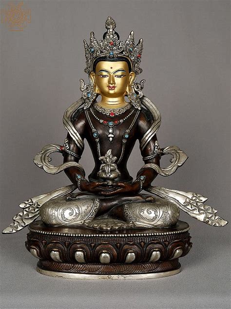 11 Amitayus Buddha Copper Statue From Nepal Amitabha Buddha