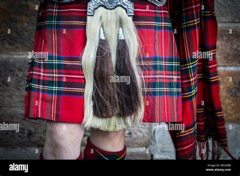 Sporran And Kilt Part Of Traditional Highland Dress Stock Photo Alamy