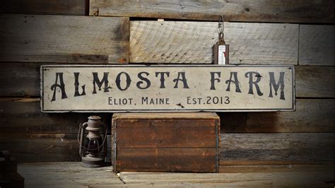 Custom Farm Sign Wood Farm Sign Family Farm Sign Est Date - Etsy