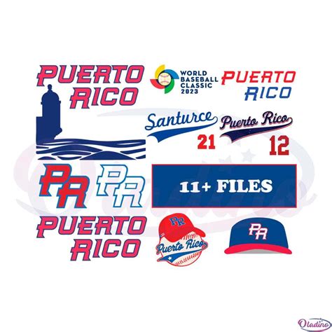 Puerto Rico World Baseball Classic Bundle SVG Cutting Files - Oladino