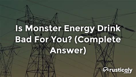 Is Monster Energy Drink Bad For You? Finally Understand!