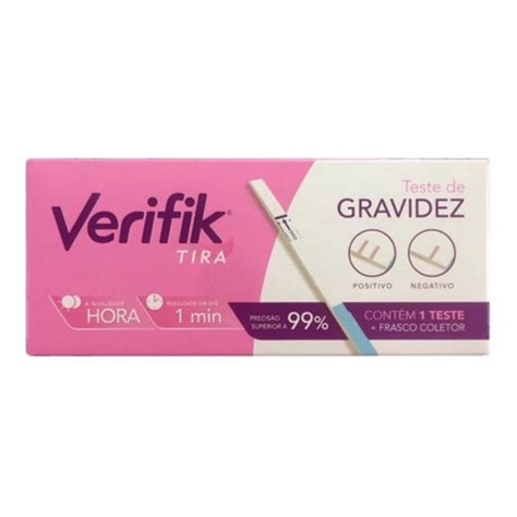 TESTE DE GRAVIDEZ 1 UNIDADE VERIFIK TIRA Shopee Brasil