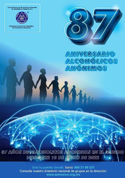 PROGRAMA MUNDIAL DE ALCOHOLICOS ANONIMOS CUMPLE HOY 87 AÑOS DE SERVICIO