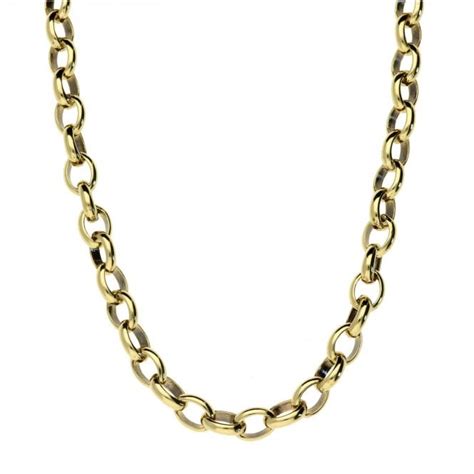 Mens 9ct Yellow Gold 20 Belcher Chain 33 4g Miltons Diamonds