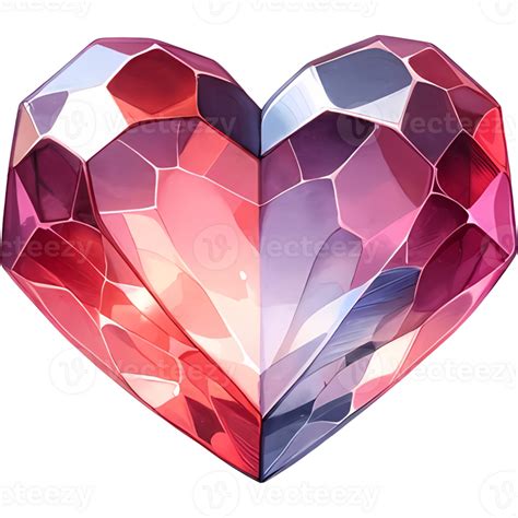 Ai Generated Crystals Shape Heart Shaped Diamond Isolated Jewel