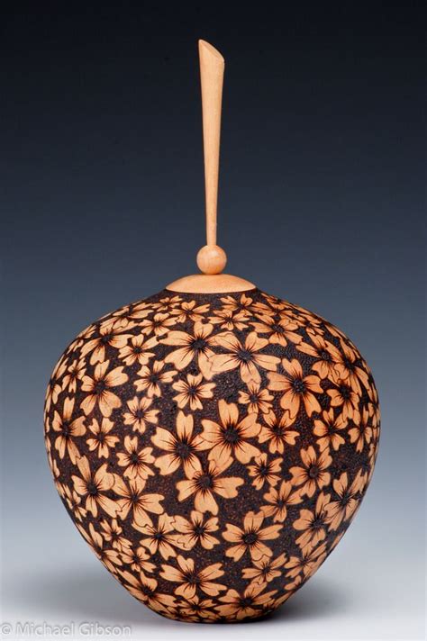 Keith Burns Woodturning Art Gourd Art Wood Burning Art