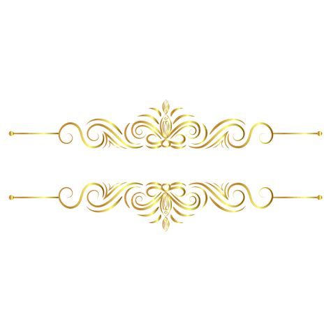 Gold Decorative Border Vector Hd Images Gold Retro De