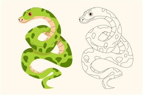 Viper Snake Drawing With Color