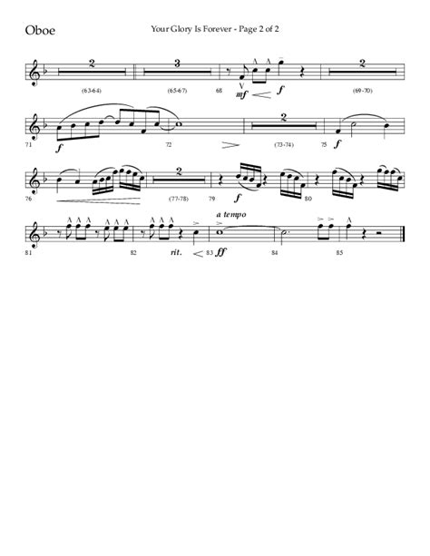 Your Glory Is Forever Choral Anthem Satb Oboe Sheet Music Pdf