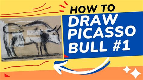 How To Draw Picasso Bull No 1 Tutorial Time Lapse Youtube