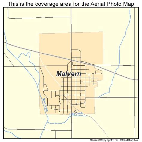 Aerial Photography Map of Malvern, IA Iowa