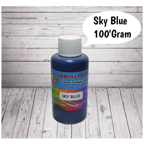 Jual Pigment Sky Blue Biang Warna Cat Sablon Biru Langit 100 Gram