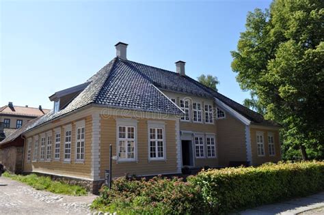 Old Houses In The Bygdoy Peninsula Museum In Oslo Norway Stock Image