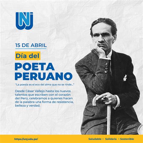 Universidad - 📅 15 de abril – Día del Poeta Peruano 📖 "Hay, hermanos