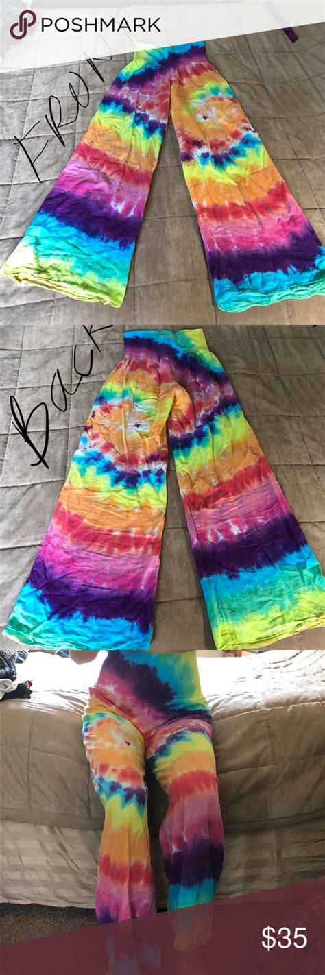 Handmade Tie Dye Pants Size Small Tie Dyed Myself Pants Tie Dye Pants