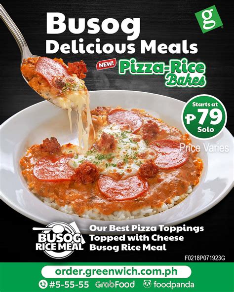 Greenwich Launches New Pizza Rice Bakes Philippines Graphic