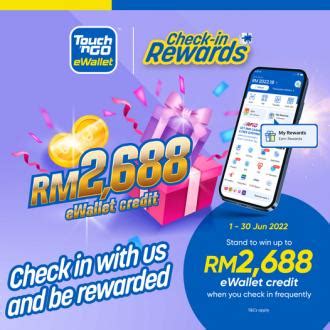 Touch N Go EWallet Check In Rewards Promotion 1 Jun 2022 30 Jun 2022