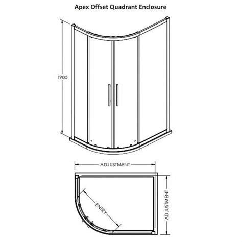 Offset Quadrant Shower Enclosure