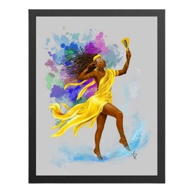 Quadro Decorativo Lindo Oxum Espelho Aquarela Arte Moldurado Shopee