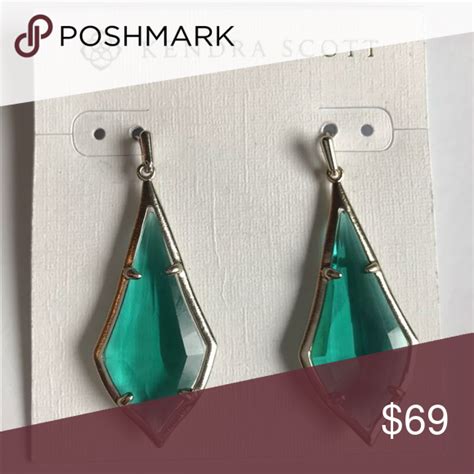 🆕 Kendra Scott Olivia Emerald Green Drop Earrings Kendra Scott Olivia