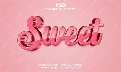 Premium Psd Sweet 3d Editable Text Effect Premium Psd With Background